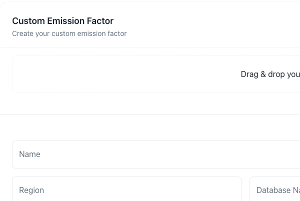 Custom Emission Factors